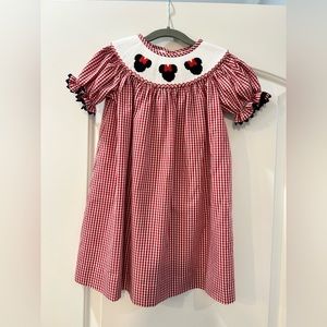 Minnie Smocked Banana Split Toddler Dress, 2T